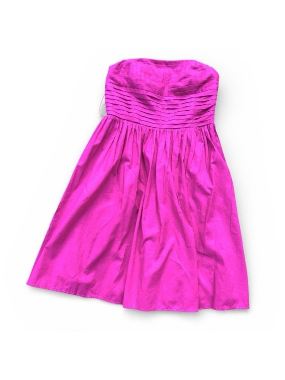 CO OP Barneys New York Strapless Pleated Fuchsia Party Dress Size 2